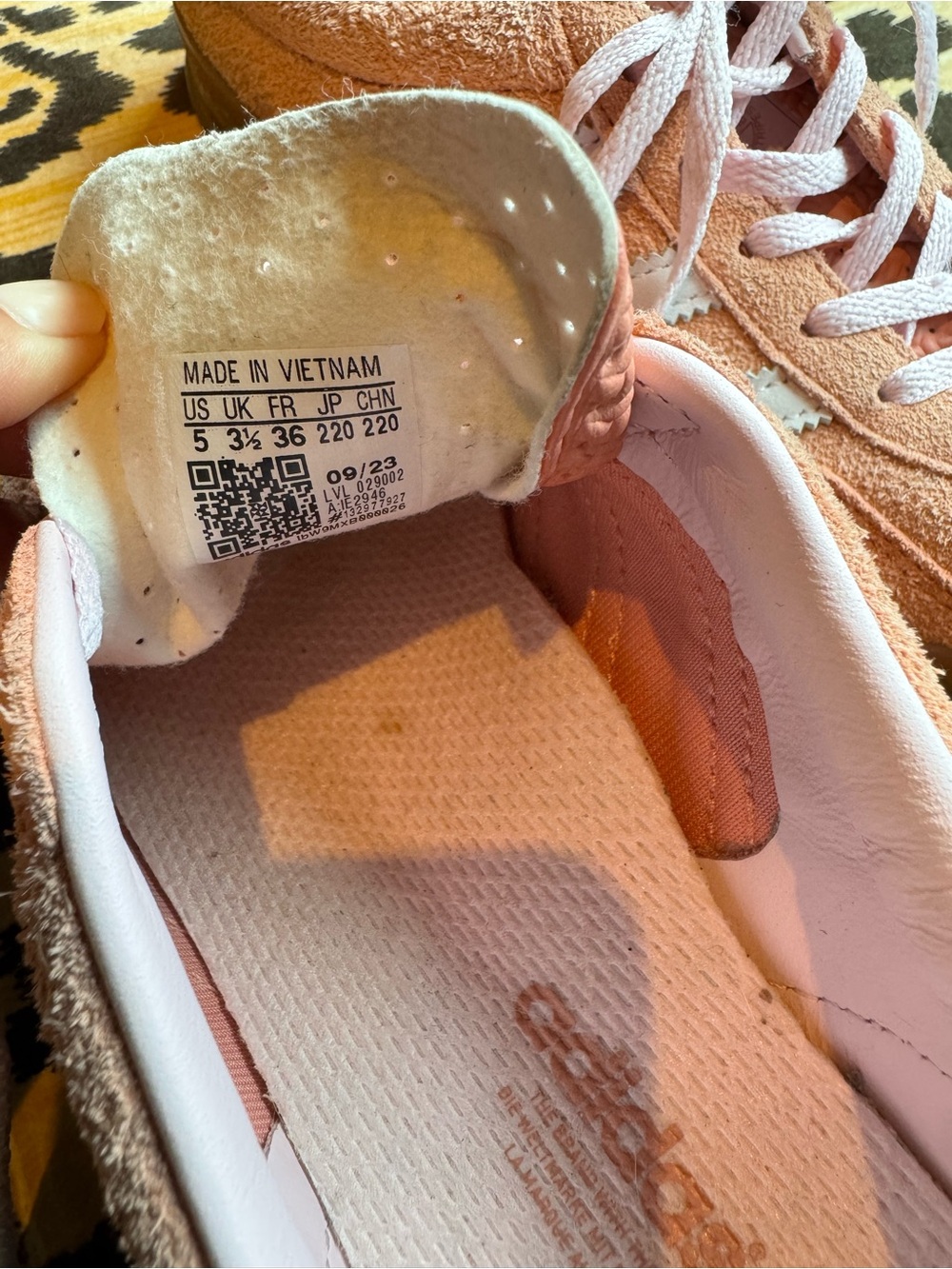 adidas Women's Peach/Pink Suede Sneakers - Picture 6 of 6